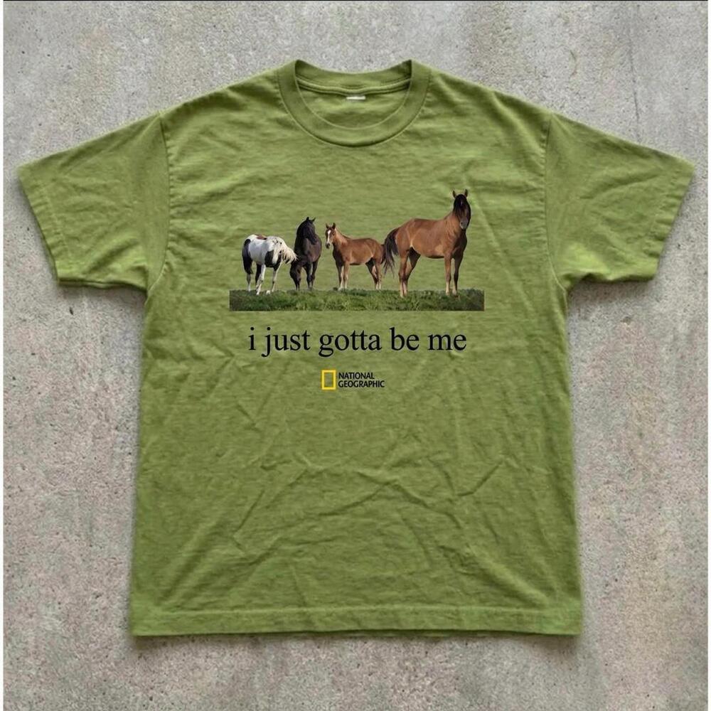 National Geographic Green Horse T Shirt
